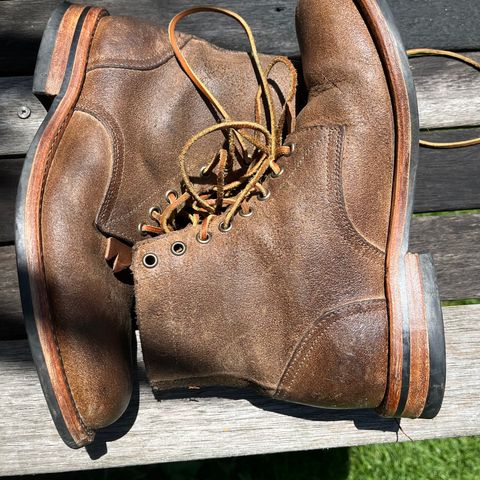 Oak Street Bootmakers Trench Boot in Horween Natural Chromexcel Roughout