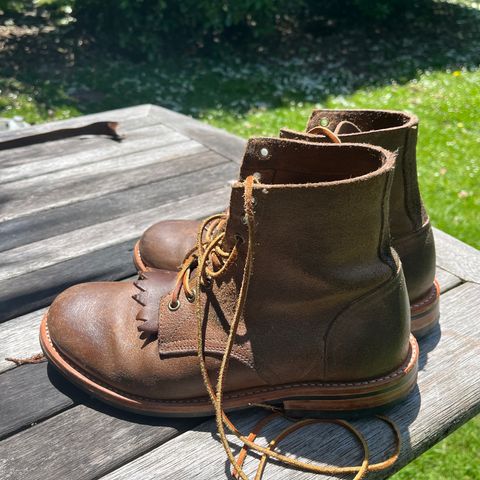 Oak Street Bootmakers Trench Boot in Horween Natural Chromexcel Roughout