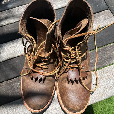Oak Street Bootmakers Trench Boot in Horween Natural Chromexcel Roughout