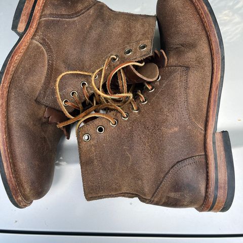 Oak Street Bootmakers Trench Boot in Horween Natural Chromexcel Roughout