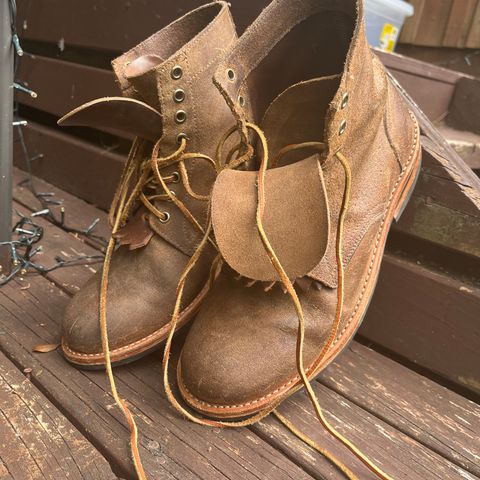 Oak Street Bootmakers Trench Boot in Horween Natural Chromexcel Roughout