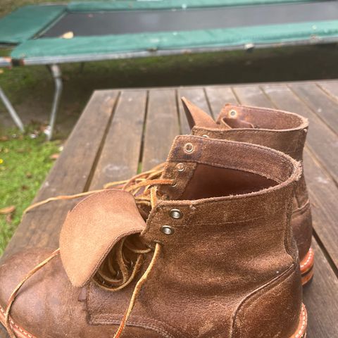 Oak Street Bootmakers Trench Boot in Horween Natural Chromexcel Roughout