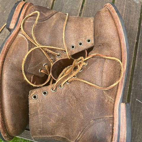 Oak Street Bootmakers Trench Boot in Horween Natural Chromexcel Roughout