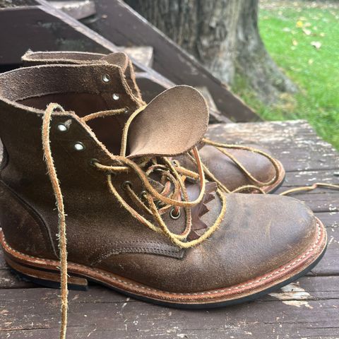 Oak Street Bootmakers Trench Boot in Horween Natural Chromexcel Roughout