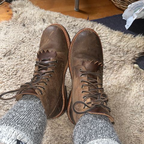 Oak Street Bootmakers Trench Boot in Horween Natural Chromexcel Roughout