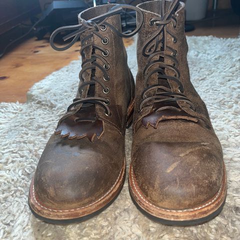 Oak Street Bootmakers Trench Boot in Horween Natural Chromexcel Roughout