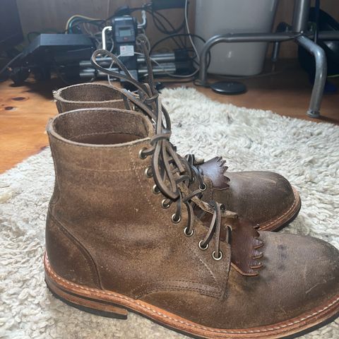Oak Street Bootmakers Trench Boot in Horween Natural Chromexcel Roughout
