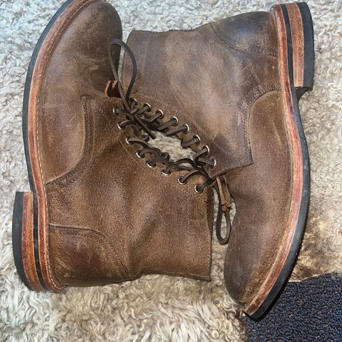 Oak Street Bootmakers Trench Boot in Horween Natural Chromexcel Roughout