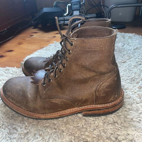Oak Street Bootmakers Trench Boot in Horween Natural Chromexcel Roughout