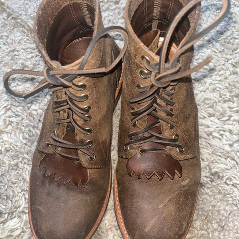 Oak Street Bootmakers Trench Boot in Horween Natural Chromexcel Roughout
