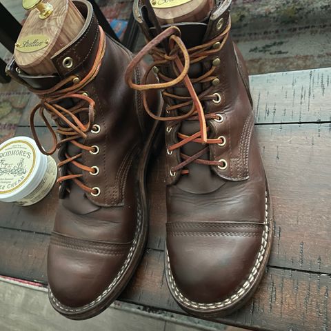 Nicks Americana in Horween Orange Predator