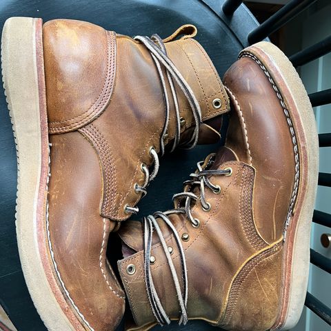 Nicks Moc Toe in Horween Orange Predator