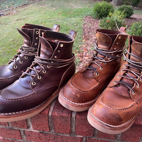 Nicks Moc Toe in Horween Orange Predator