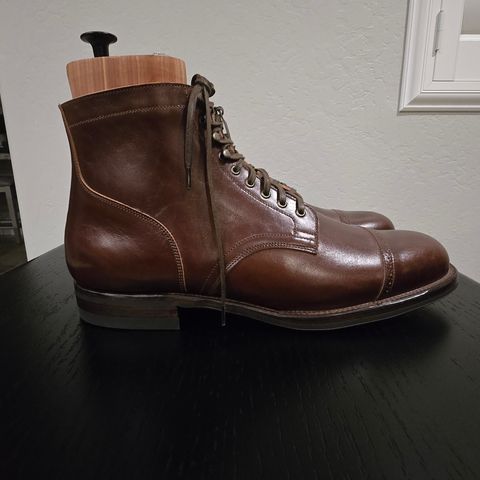 View photo of Viberg Service Boot BCT in Maryam Marrone Sego Horse Butt