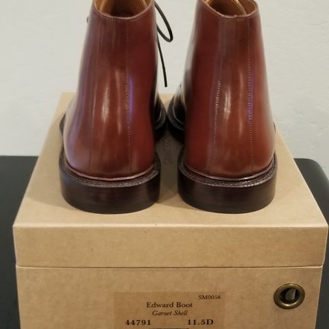 Grant Stone Edward Boot in Horween Garnet Shell Cordovan
