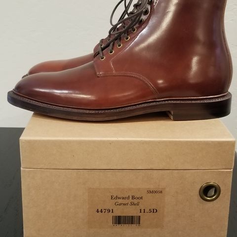 Grant Stone Edward Boot in Horween Garnet Shell Cordovan