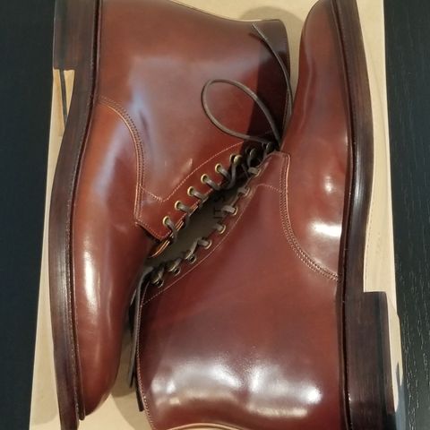 Grant Stone Edward Boot in Horween Garnet Shell Cordovan