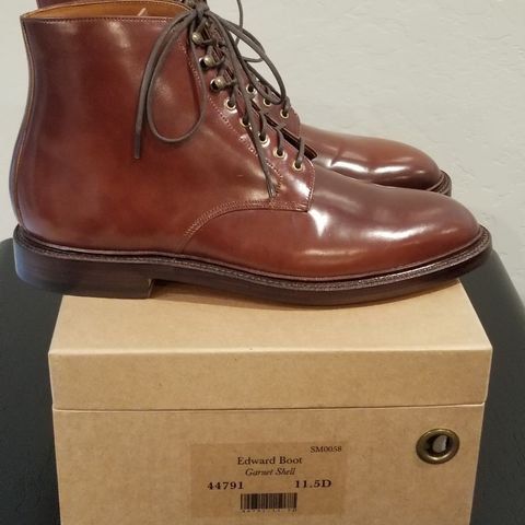 Grant Stone Edward Boot in Horween Garnet Shell Cordovan