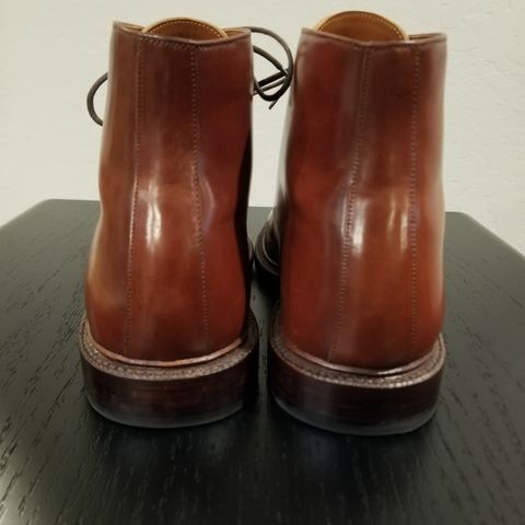 Grant Stone Edward Boot in Horween Garnet Shell Cordovan