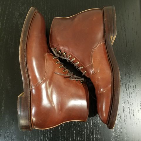 Grant Stone Edward Boot in Horween Garnet Shell Cordovan