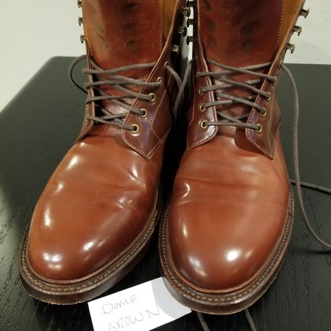 Grant Stone Edward Boot in Horween Garnet Shell Cordovan