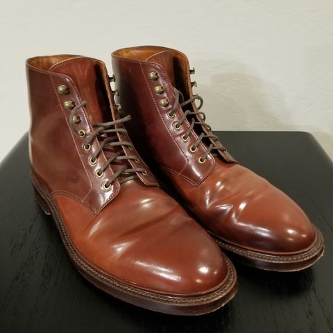 Grant Stone Edward Boot in Horween Garnet Shell Cordovan