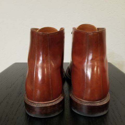 Grant Stone Edward Boot in Horween Garnet Shell Cordovan
