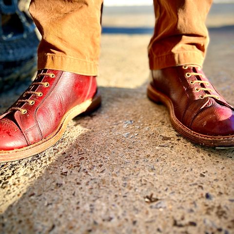 View photo of Tricker's Ethan Monkey Boot in C.F. Stead Sign Classic Kudu