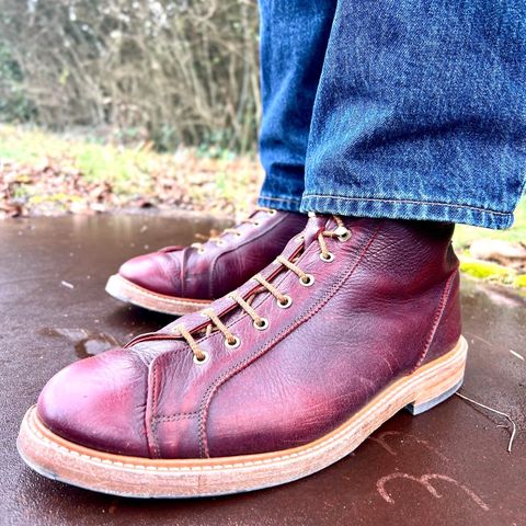 View photo of Tricker's Ethan Monkey Boot in C.F. Stead Sign Classic Kudu