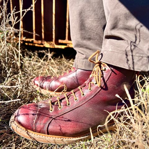 View photo of Tricker's Ethan Monkey Boot in C.F. Stead Sign Classic Kudu