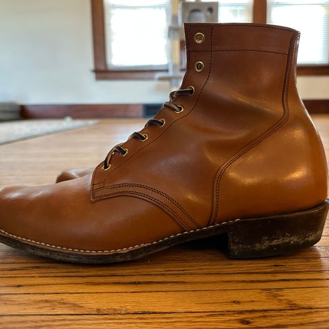Sherman Boot Works Glanton in Maryam Natural TPR Horsebutt
