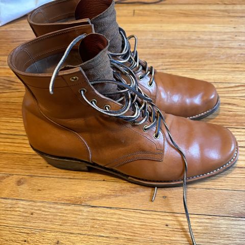 Sherman Boot Works Glanton in Maryam Natural TPR Horsebutt