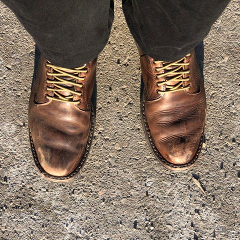 View photo of White's Stevens (Plain Toe) in Horween Natural Chromexcel