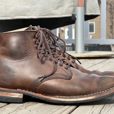 View photo of White's Stevens (Plain Toe) in Horween Natural Chromexcel