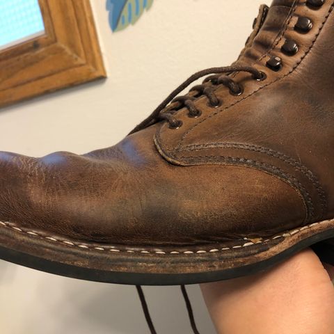 View photo of White's Stevens (Plain Toe) in Horween Natural Chromexcel