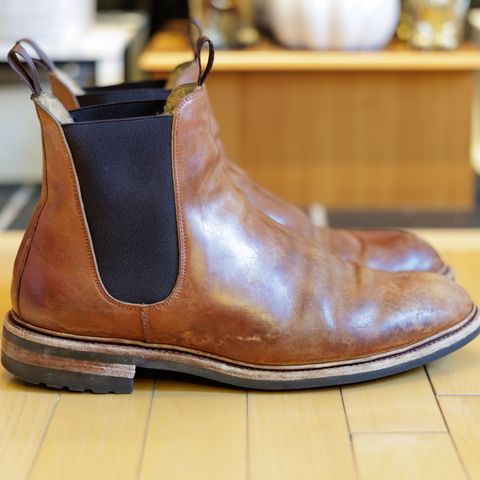 Meermin Chelsea Boot in Whiskey Heritage Shell Cordovan