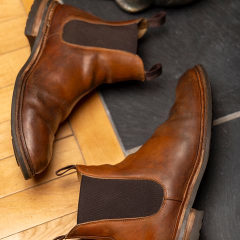 Meermin Chelsea Boot in Whiskey Heritage Shell Cordovan