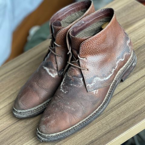 View photo of Blkbrd Shoemaker Fenrir Chukka Boot in Unlisted Leather