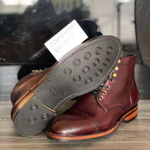 BLKBRD Luchador Service Boot in Horween Dark Burgundy Pioneer Reindeer