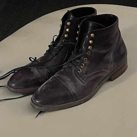 BLKBRD Luchador Service Boot in Horween Dark Burgundy Pioneer Reindeer