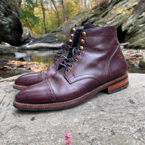 BLKBRD Luchador Service Boot in Horween Dark Burgundy Pioneer Reindeer