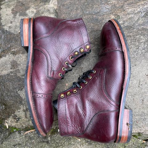 BLKBRD Luchador Service Boot in Horween Dark Burgundy Pioneer Reindeer