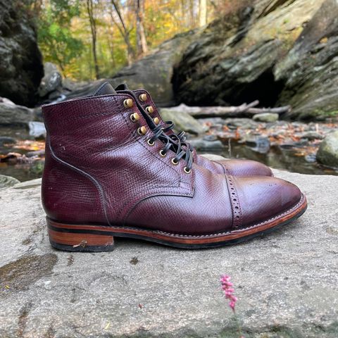 BLKBRD Luchador Service Boot in Horween Dark Burgundy Pioneer Reindeer