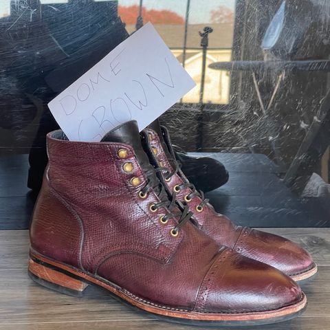 BLKBRD Luchador Service Boot in Horween Dark Burgundy Pioneer Reindeer