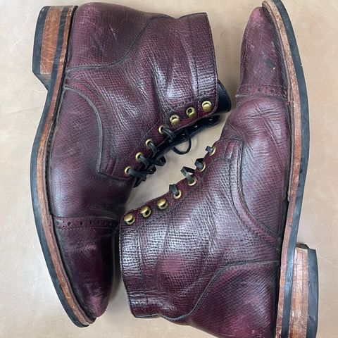 BLKBRD Luchador Service Boot in Horween Dark Burgundy Pioneer Reindeer