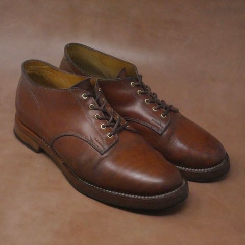 View photo of Oldspeed Derby in Horween Russet Horsehide Strips