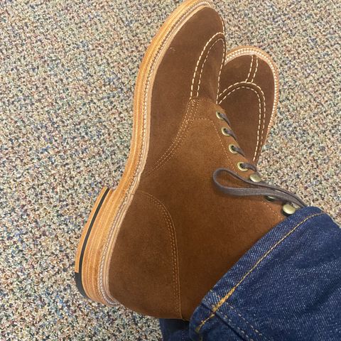 Grant Stone Ottawa Boot in C.F. Stead Bourbon Repello Calf Suede