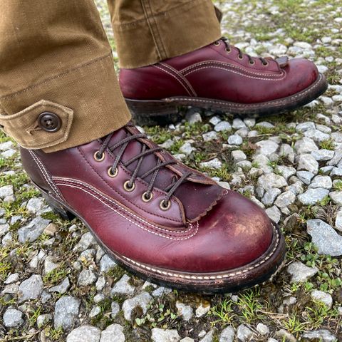 View photo of John Lofgren Donkey Puncher Boots in Horween Color 8 Chromexcel