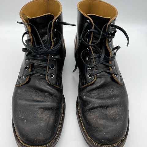 View photo of Viberg Service Boot in Shinki Black Oiled Horsebutt