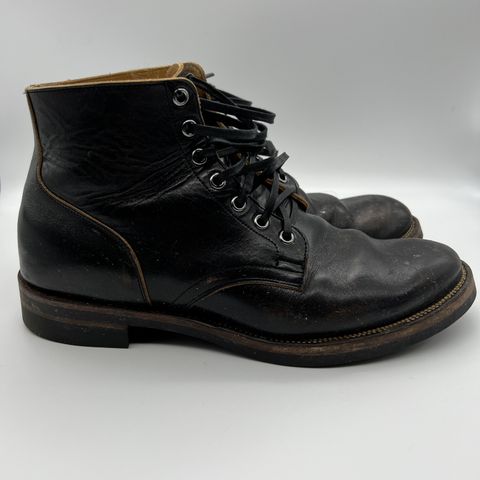 View photo of Viberg Service Boot in Shinki Black Oiled Horsebutt